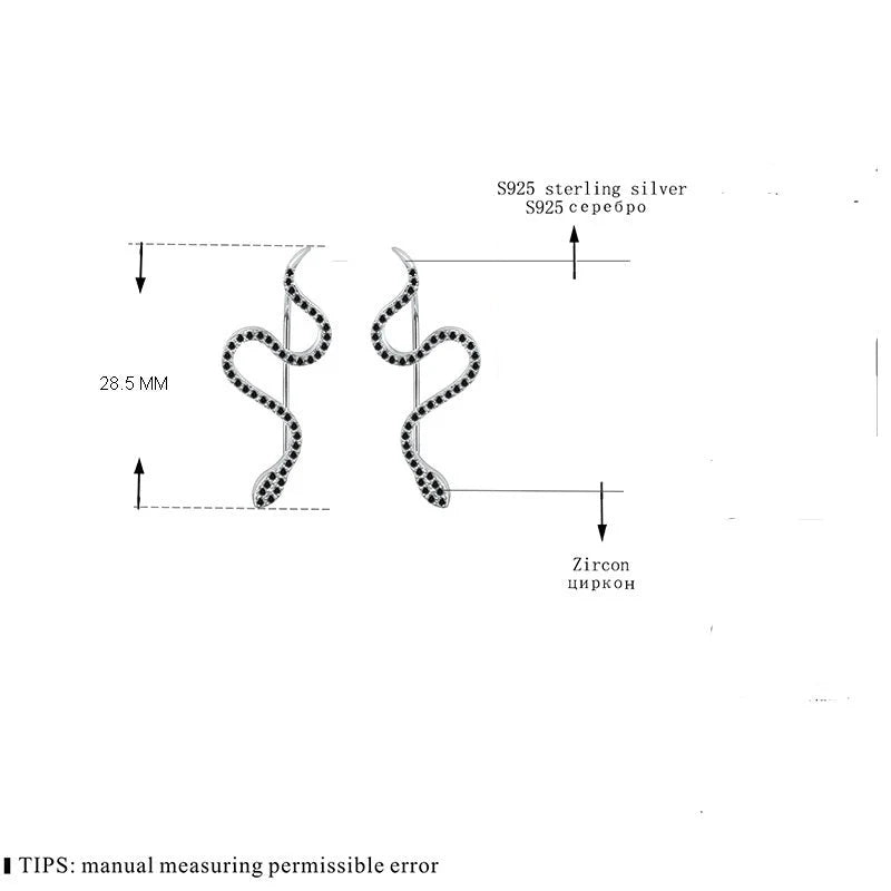 Personalized Line Pattern Women's Earrings in black copper with a unique design