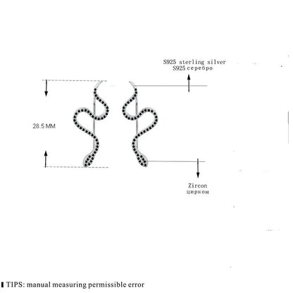 Personalized Line Pattern Women's Earrings in black copper with a unique design