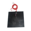Square adhesive silicone heating pad 400x400mm in black for 3D printer bed temperature control