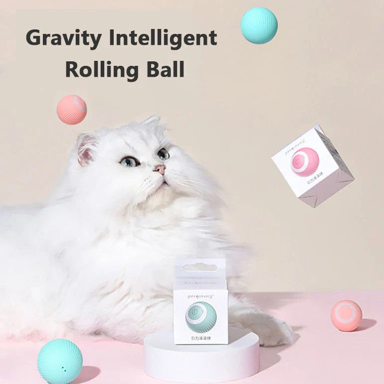 Cat Gravity Intelligent Rolling Ball Tease Toy with bionic motion technology