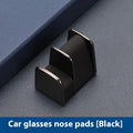 Car dashboard sunglasses holder clip in zinc alloy with leather elements measuring 3.7cm
