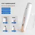 Women's four-in-one electric multifunctional shaver in white gold with ABS body and stainless steel cutter head