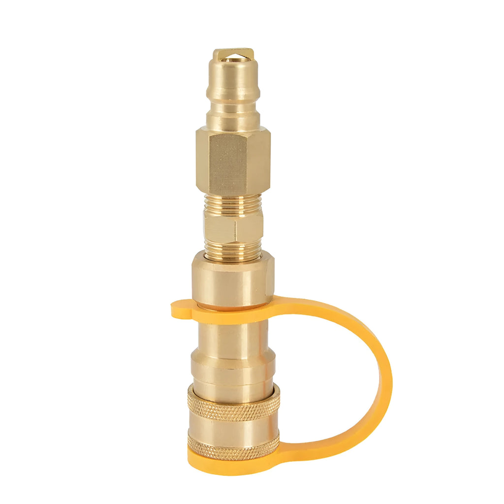 Brass gas propane conversion connector with 3/8 inch American standard threads