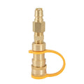 Brass gas propane conversion connector with 3/8 inch American standard threads