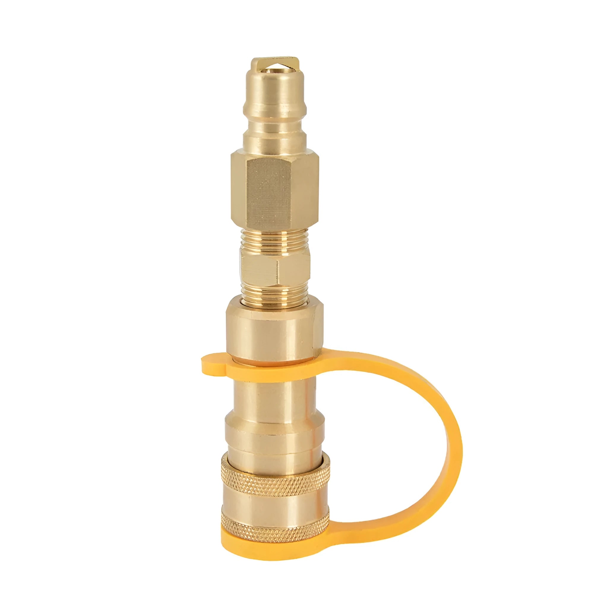 Brass gas propane conversion connector with 3/8 inch American standard threads