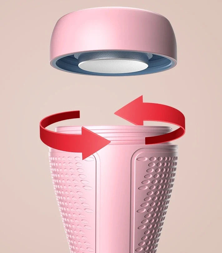 Women's adjustable dumbbells showing blue TPR handles with steel weight blocks