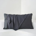 Bamboo fiber satin pillowcase pair 50x77cm in Army Green, modern simplicity style