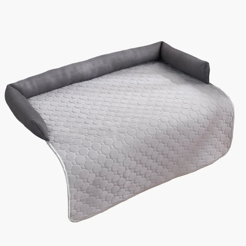Pet sofa cushion with latex ice pad in Ice Silk cover, 75x75cm, available in multiple colours