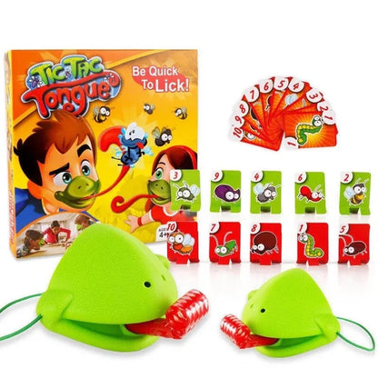 Chameleon Lizard Mask Board Game with puff-activated tongue for family fun
