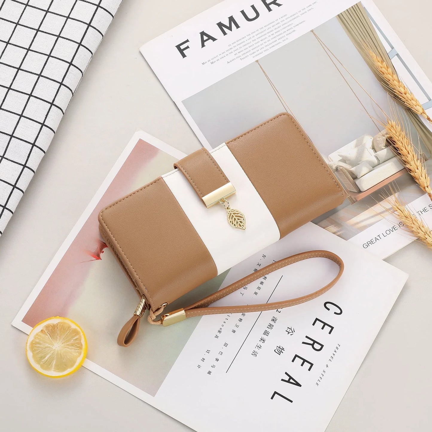 Anti-theft PU leather handbag in various colours with lock opening