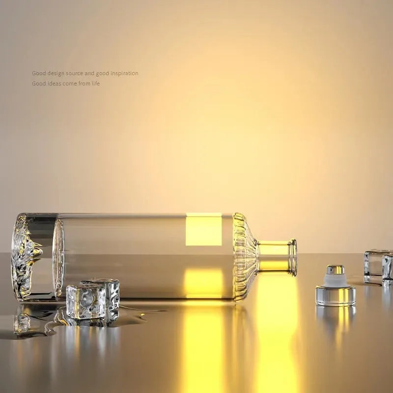 One-pound thickened crystal glass fruit wine bottle 500ml in transparent colour for home brewing