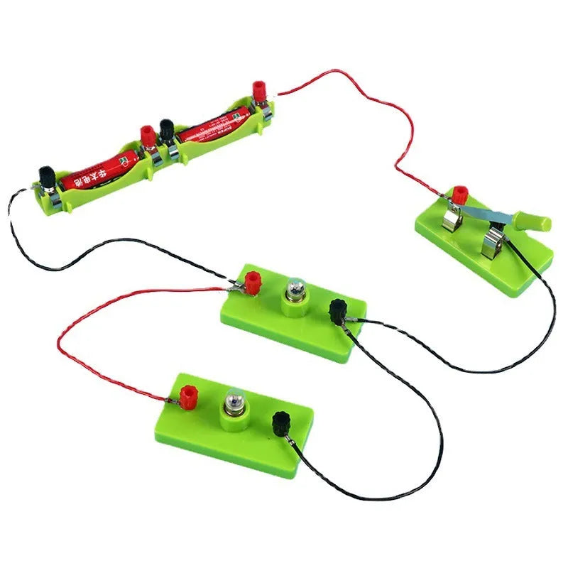Physical electrical bulb multiple-series connection equipment in colour box packaging, plastic kit for teenagers