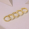 Gold-plated moissanite wedding ring set on white background with gift box, sizes 5-9, GRA certificate