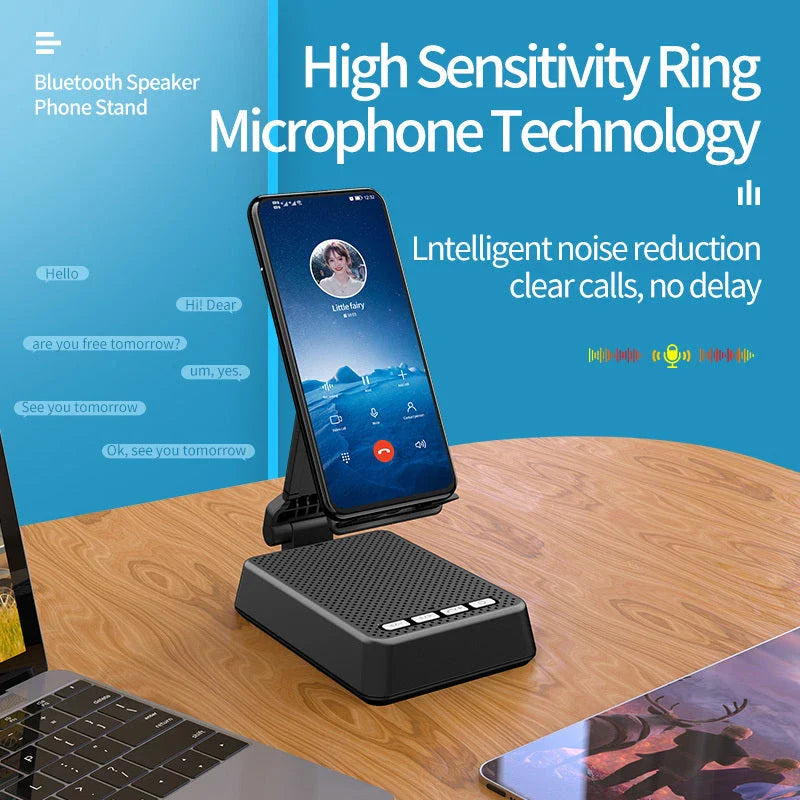 Wireless Bluetooth Speaker Stand with HD Microphone and Strong Sound Field for Live Broadcast on Desk