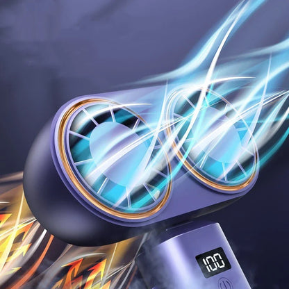 Compact, foldable USB-powered handheld fan with 5 adjustable speed settings and wide wind coverage for personal cooling anywhere