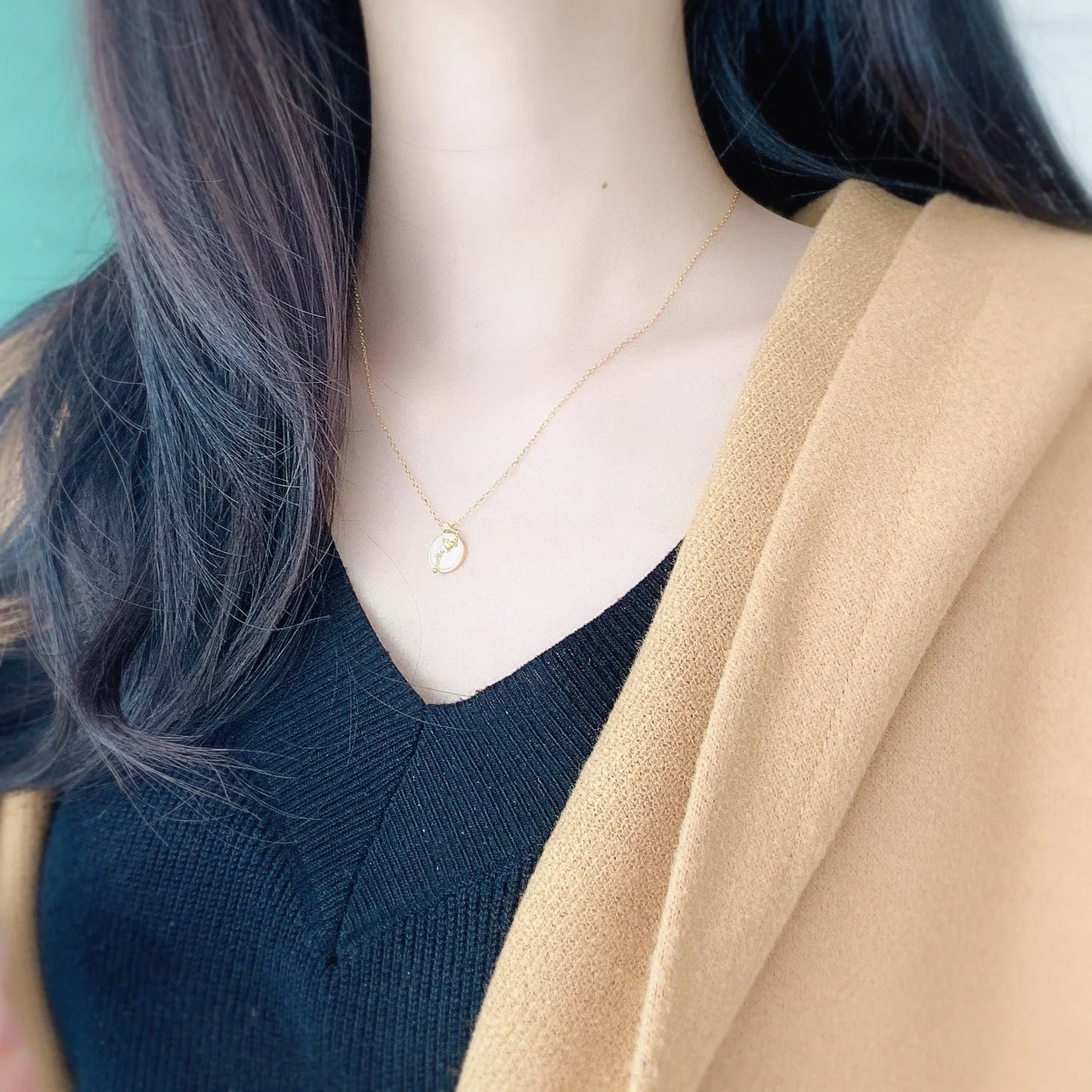 Christmas Big Dipper Orion Natural White Shell Necklace in 925 Silver with adjustable chain