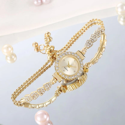 Gold Fine Strap Ladies Watch with Jewelry Buckle in six colours