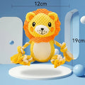 Lion and monkey plush squeaky dog toys for medium to large breeds