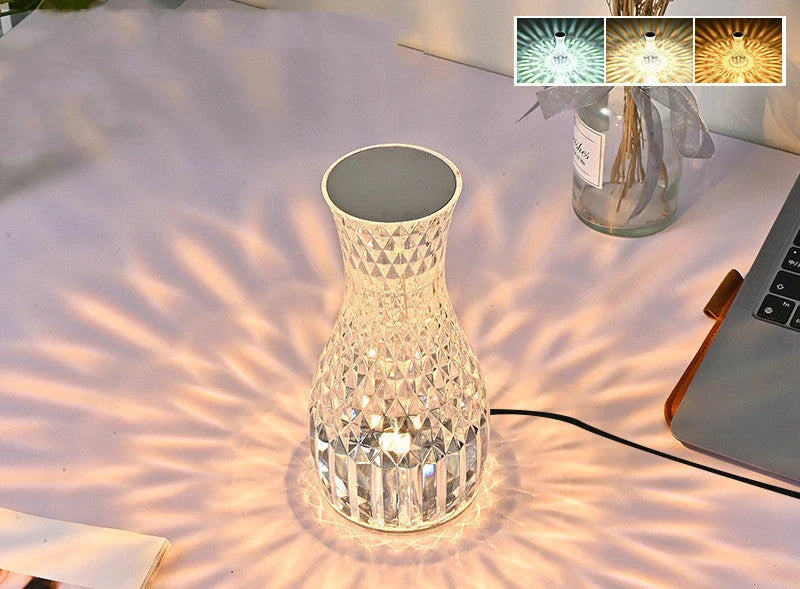 Vase Shape Atmosphere Crystal Lamp with remote control and USB charging