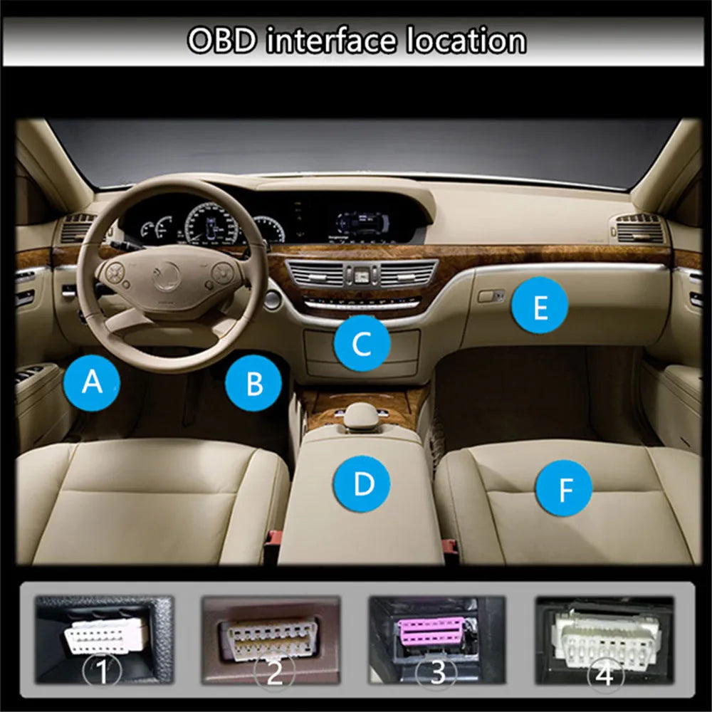 X1 automotive OBD diagnostic instrument with metal housing and LED display