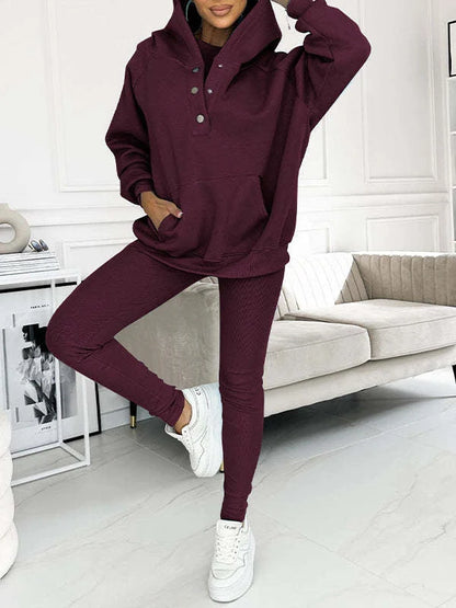 Women's solid colour vest hoodie and pants set in various colours and sizes