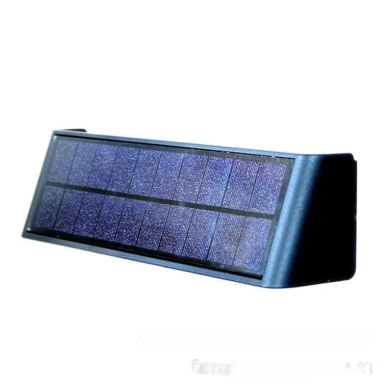 Solar outdoor wall light with 6 LED beads, aluminium alloy shell, IP44, 260x60x70mm