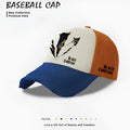 Men's casual polyester baseball cap in beige, shown from the side.
