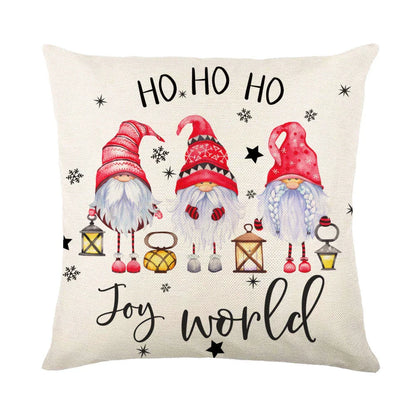 Cozy Christmas pillow covers with whimsical snowflake designs in various colors to decorate your home for the holidays.