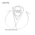 Women's rhinestone heart-shaped body chain jewellery in gold or silver electroplated finish
