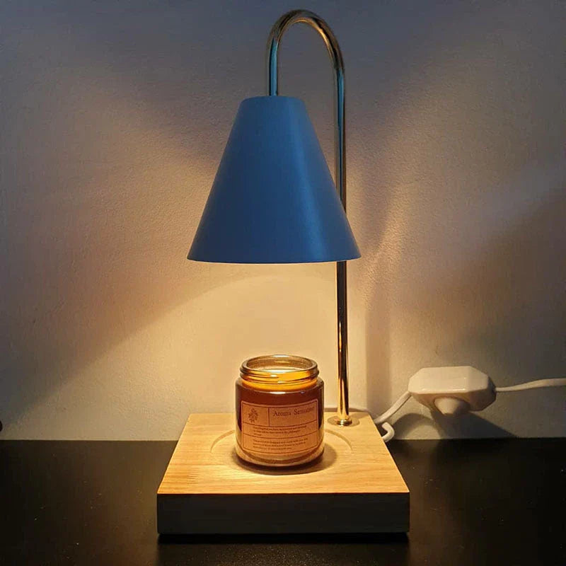 Versatile aromatherapy diffuser lamp with curvy stem, semi-matte finish, and adjustable soft halogen light for soothing fragrance and ambiance in Kiwi homes