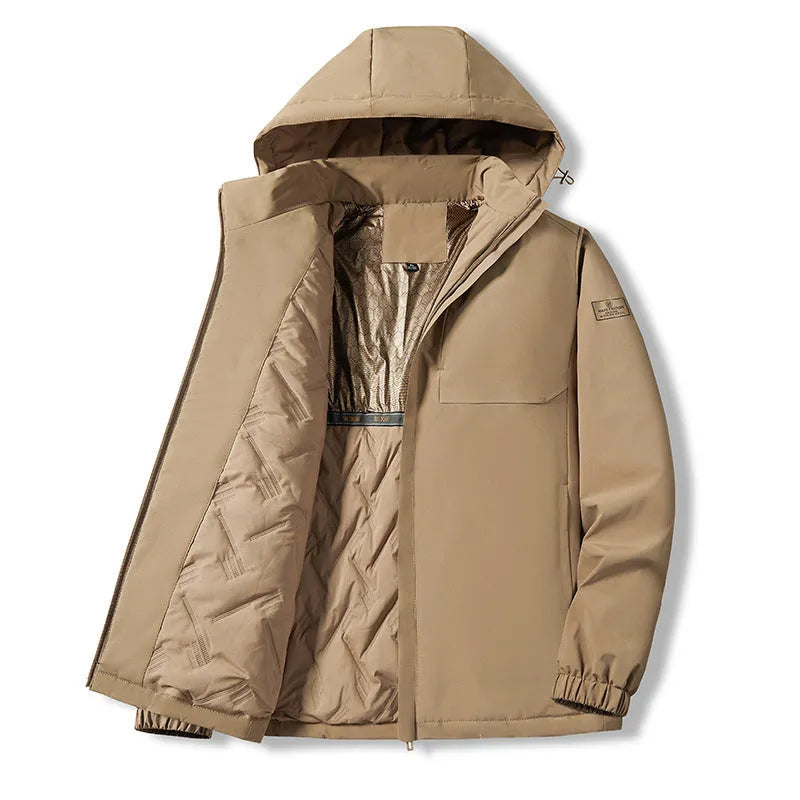 Men's winter waterproof stormtrooser jacket in black with Asian sizing options
