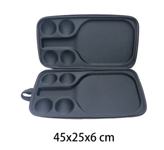 Black EVA pickleball racket case with two shoulder straps.