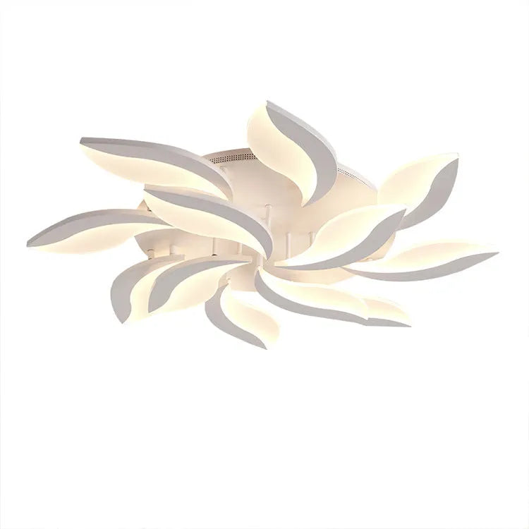Viere modern acrylic ceiling light with alien-shaped lampshade, tri-color dimmable LED, 12-head configuration, 90x12 cm
