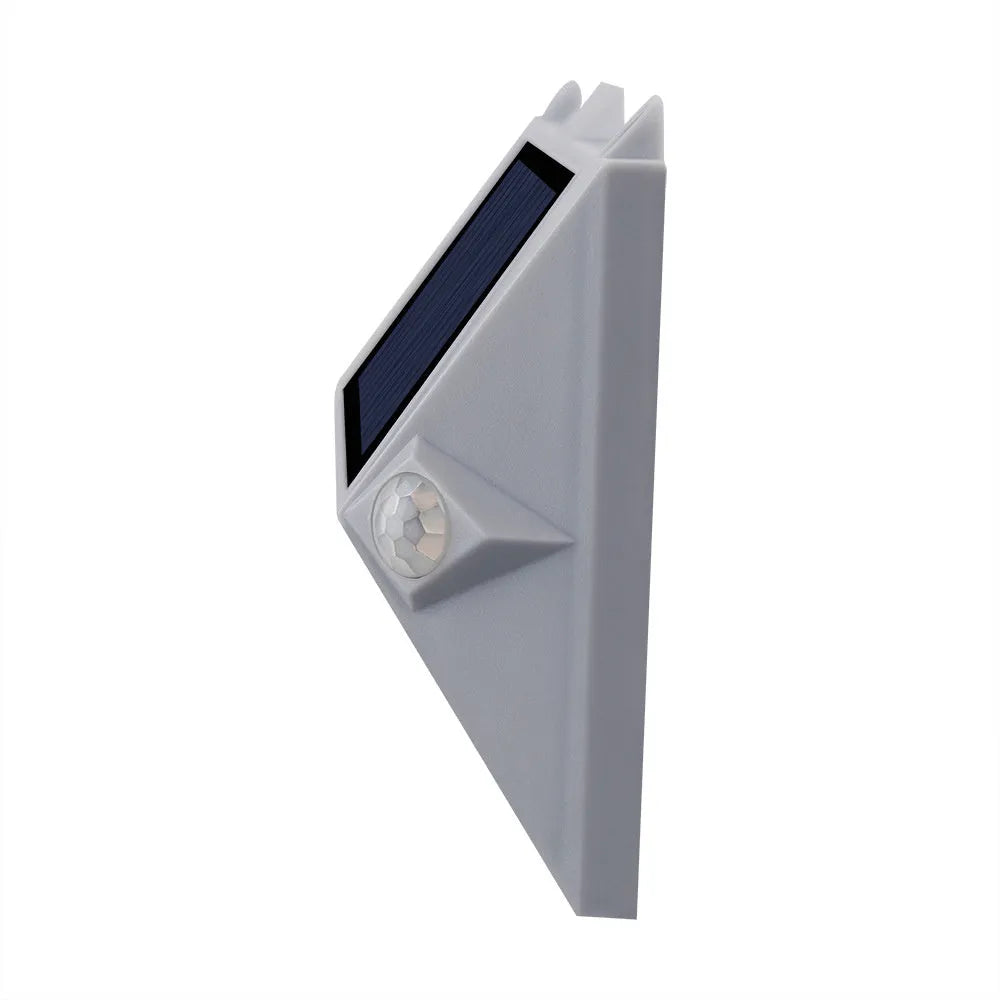 Solar outdoor human body induction step light with wall mount and LED illumination