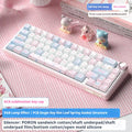 Wireless mechanical keyboard with RGB backlighting in multiple colour options showing Bluetooth connectivity