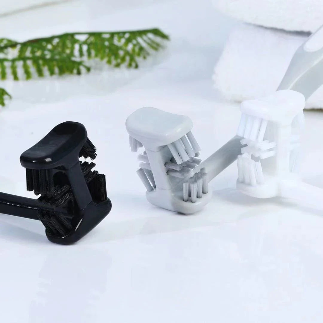 Cutting-Edge 360-Degree Cleaning Manual Toothbrush with 6-sided Bristle Configuration for Deep, Thorough Cleaning