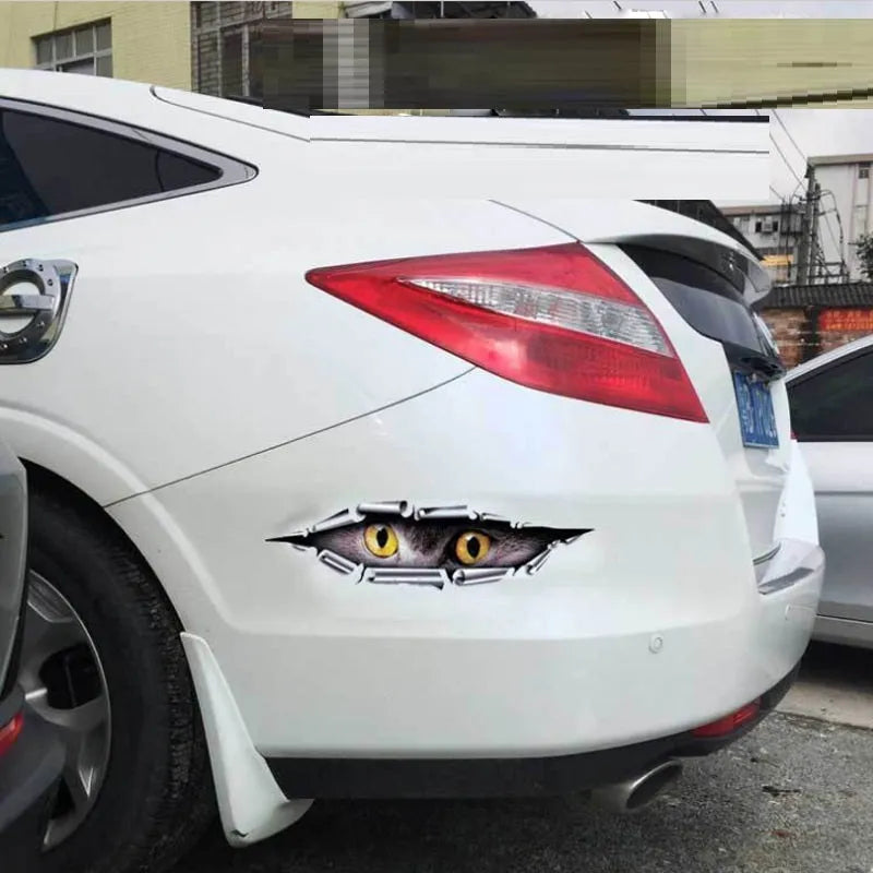 3D Tiger Eye or Eagle Eye pattern car bumper sticker measuring 10x35cm
