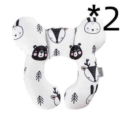 U-shaped baby head support pillow in various styles for car safety seats