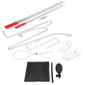 9-piece automotive maintenance tool set with air pump wedge and emergency access tools