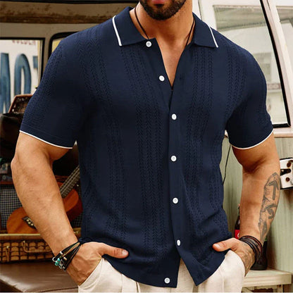 Short-sleeved polo shirt made of Tencel fabric in a variety of classic colors, perfect for casual summer wear