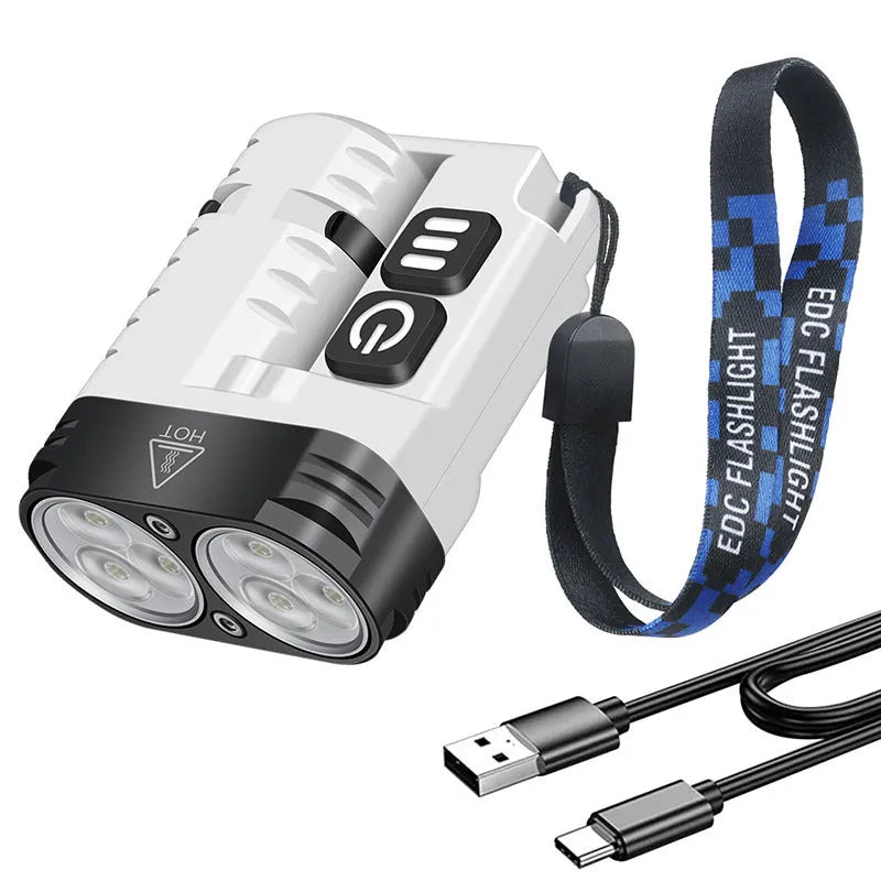 U6 flashlight 1600 lumen outdoor camping lantern with aluminium alloy body, magnetic base, and IP68 waterproof rating