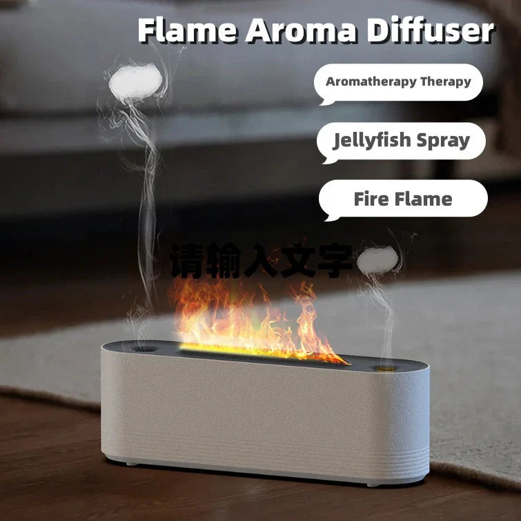 Soothing ultrasonic aroma diffuser with mood lighting, created to enhance relaxation and well-being in home or office settings.