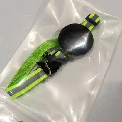 Reflective Airtag pet collar with bell for cats and dogs, adjustable and waterproof