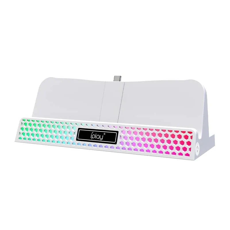 Charging base single fixed charger stand with RGB lamp for PS5 Portal in black
