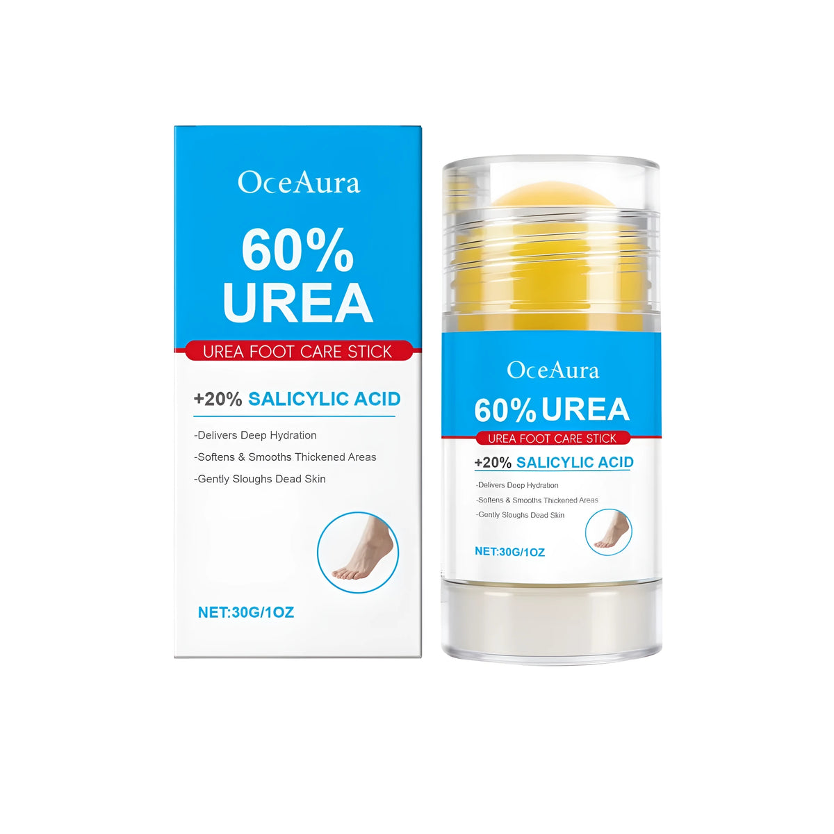 Foot moisturising nursing stick 30g with urea and salicylic acid for dry heels