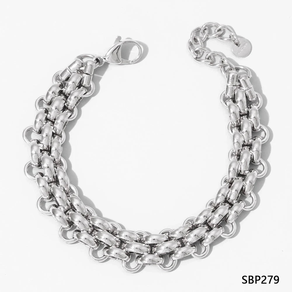 Stainless steel electroplated bracelet for women in various colours