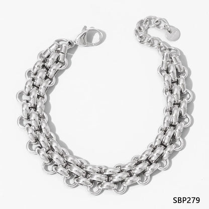Stainless steel electroplated bracelet for women in various colours