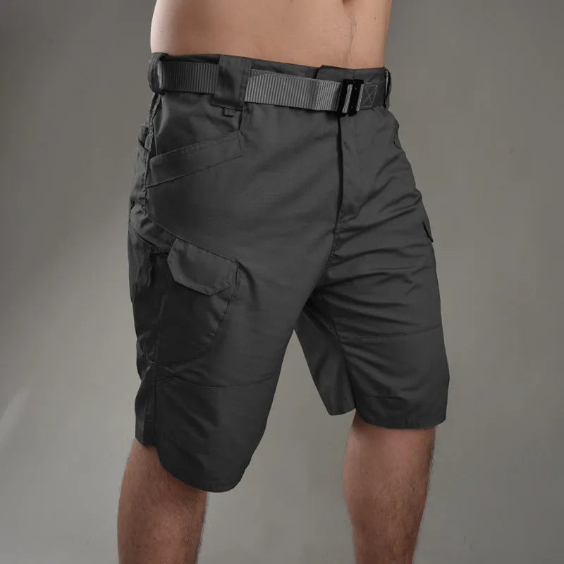 IX7 Tactical Shorts in cotton blend fabric shown in camouflage pattern colour.
