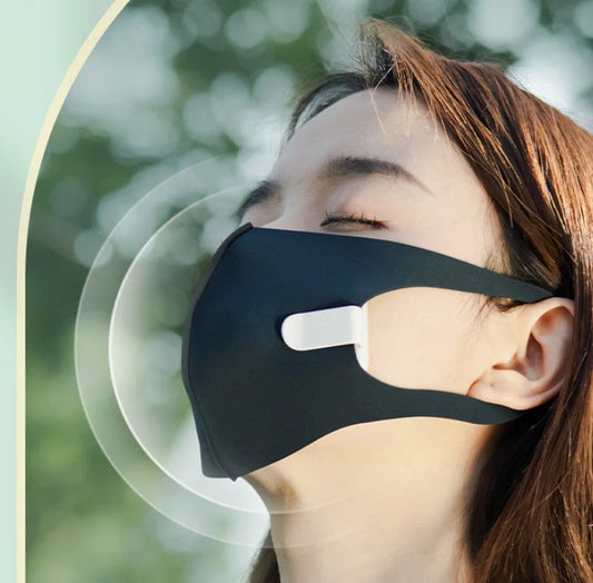 Mini Outdoor Portable Breathable Heat Cooling Silent Mask Fan with Charging Box