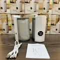 Grey and white car charger electric milk warmer for baby bottles